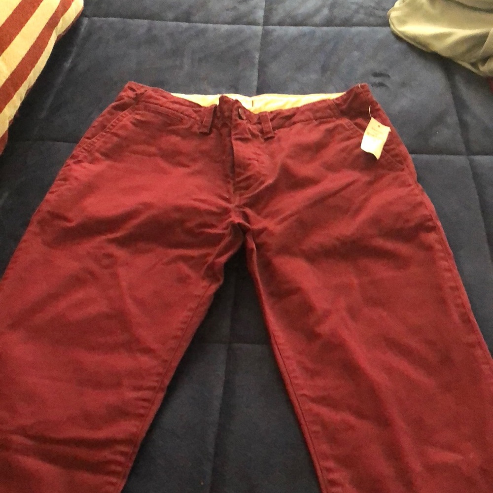 Gap kids red stretch khaki